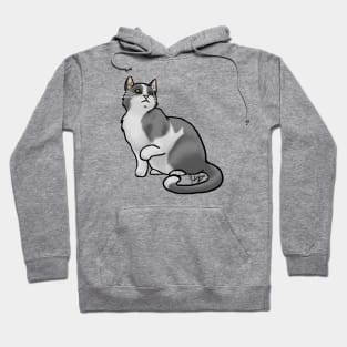 Cat - European Shorthair - Black and White Hoodie